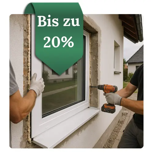 Fenstertausch mit staatlicher Förderung bis zu 20 Prozent
